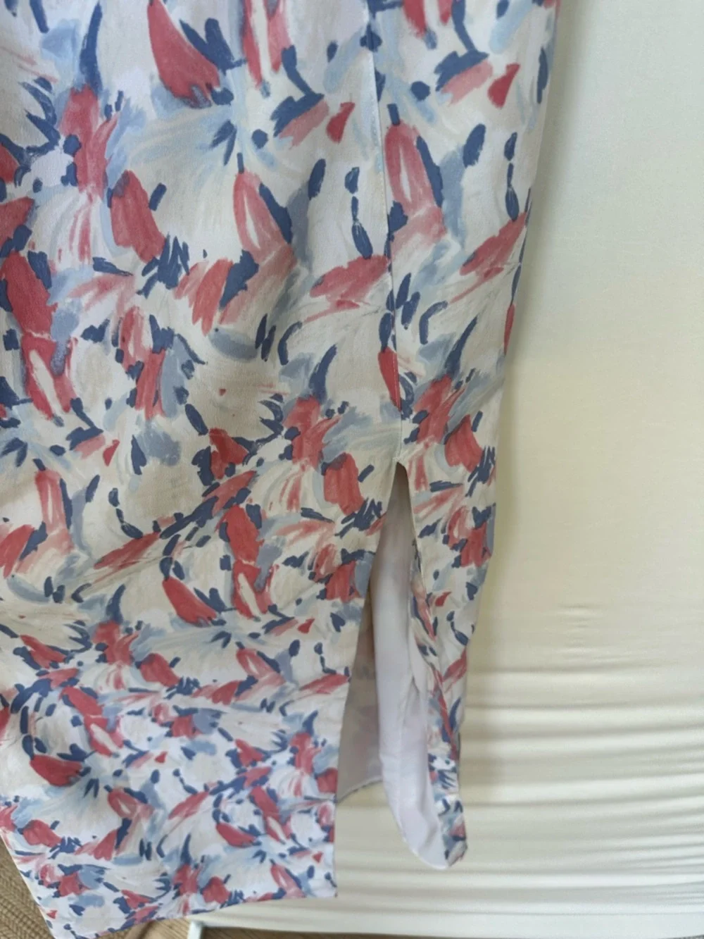 Abercrombie Floral Maxi Slit Dress Pink/Blue‎ size S